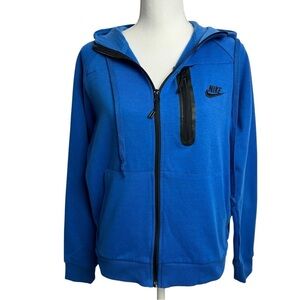Nike Women’s Full Zip Hoodie Sweatshirt Sz Small Cobalt Blue Zipper Pocket